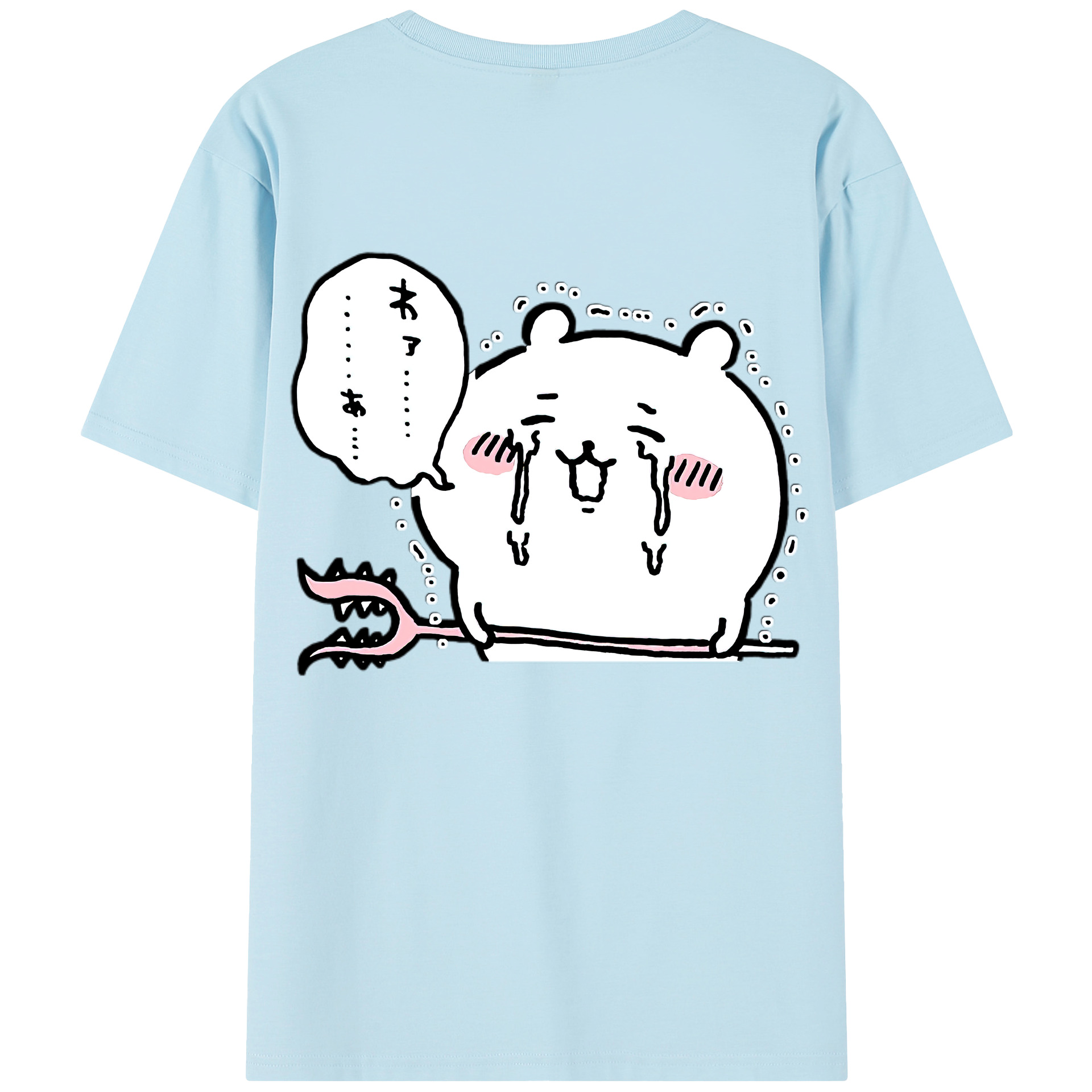 （画像用） ちいかわ ちいかわ Chii-kawa chiikawa 綿100％半袖Tシャツ（背面プリント）